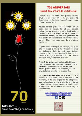 70 anys Esbart Rosa d'Abril de Castellterçol