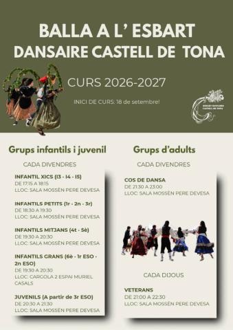 L'Esbart Castell de Tona reinicia la temporada