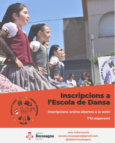 Inscripcions a l'escola de dansa de l'Esbart Rocasagna