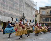 Bateig dels Cavallets de Sabadell amb els padrins, els Cavallets Cotoners de Barcelona